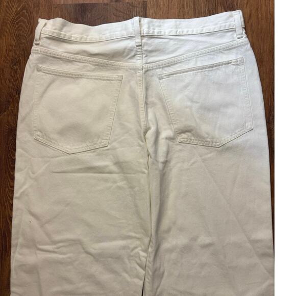 NWT Madewell Low-Slung Baggy Crop In Pure White Size 31 - Picture 9 of 12